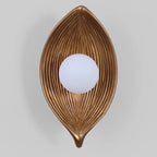 Chic Modern Mini Resin Leaf Wall Sconce for Bedroom Decor