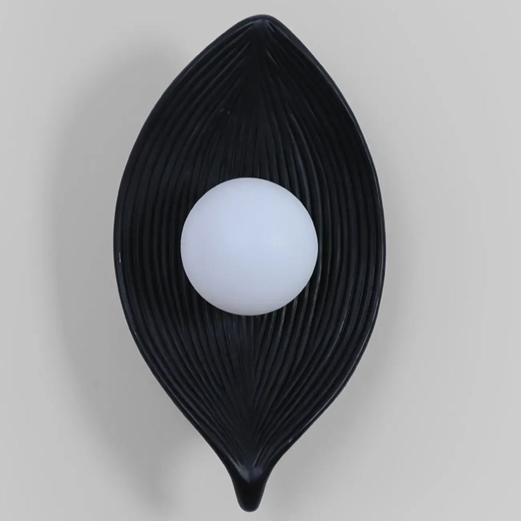 Chic Modern Mini Resin Leaf Wall Sconce for Bedroom Decor