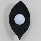 Chic Modern Mini Resin Leaf Wall Sconce for Bedroom Decor