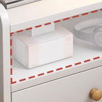 Modern Wooden Three-layer Bedside Table with Lamp Shelf