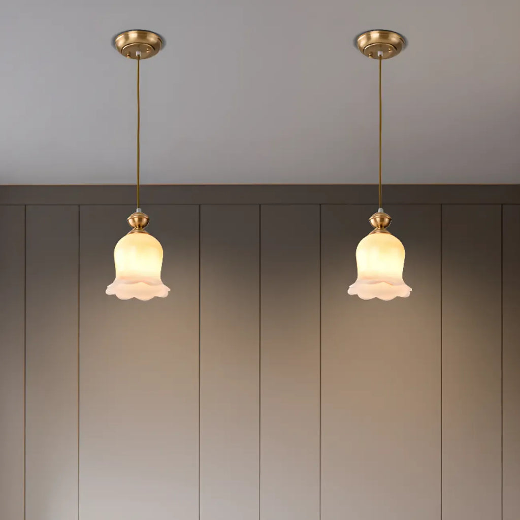 Indoor Clear Glass Pendant Lights Fixture with Adjustable Height