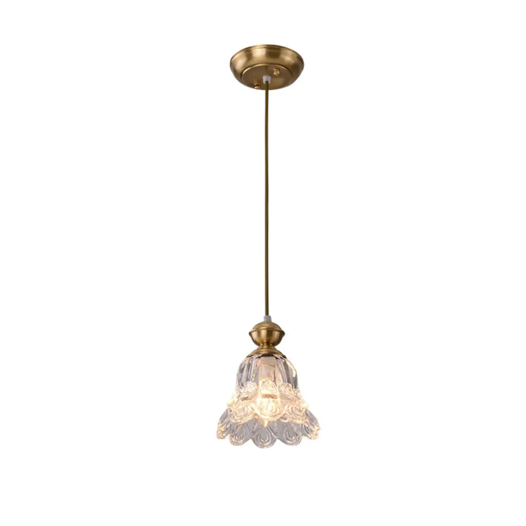 Indoor Clear Glass Pendant Lights Fixture with Adjustable Height