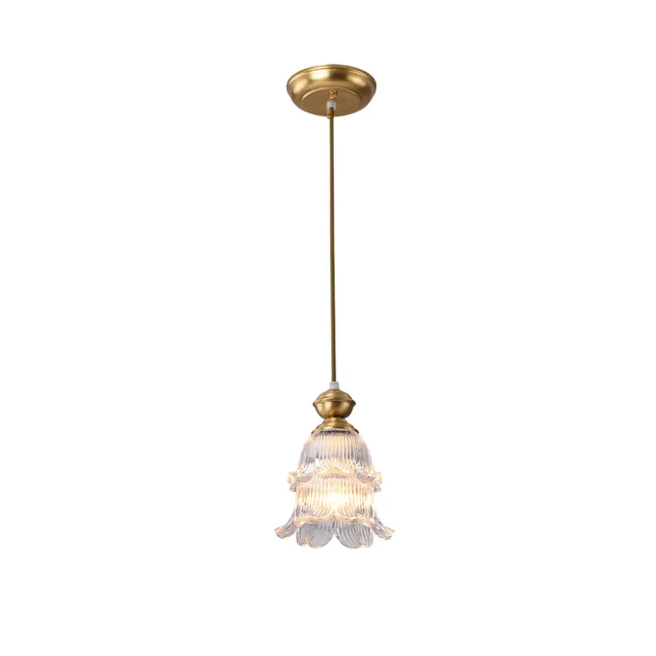 Indoor Clear Glass Pendant Lights Fixture with Adjustable Height