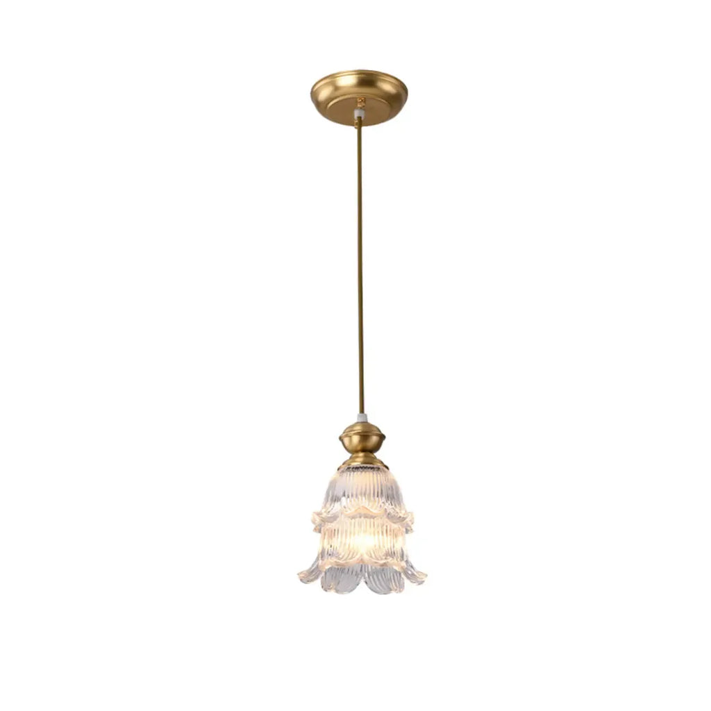 Indoor Clear Glass Pendant Lights Fixture with Adjustable Height
