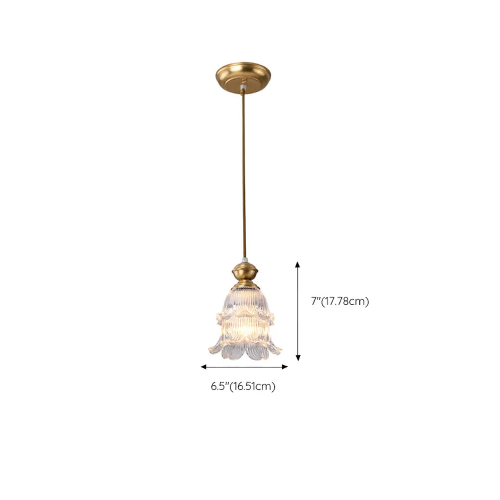 Indoor Clear Glass Pendant Lights Fixture with Adjustable Height