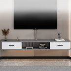 Modern Wall-Mounted Wooden TV Stand with Storage