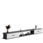 Modern Wall-Mounted Wooden TV Stand with Storage