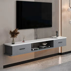 Modern Wall-Mounted Wooden TV Stand with Storage