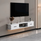 Modern Wall-Mounted Wooden TV Stand with Storage