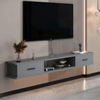 Modern Wall-Mounted Wooden TV Stand with Storage