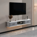 Modern Wall-Mounted Wooden TV Stand with Storage
