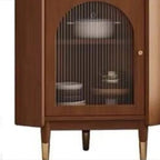 Tall Wooden 5-Tier Open Storage Display Buffet Cabinet