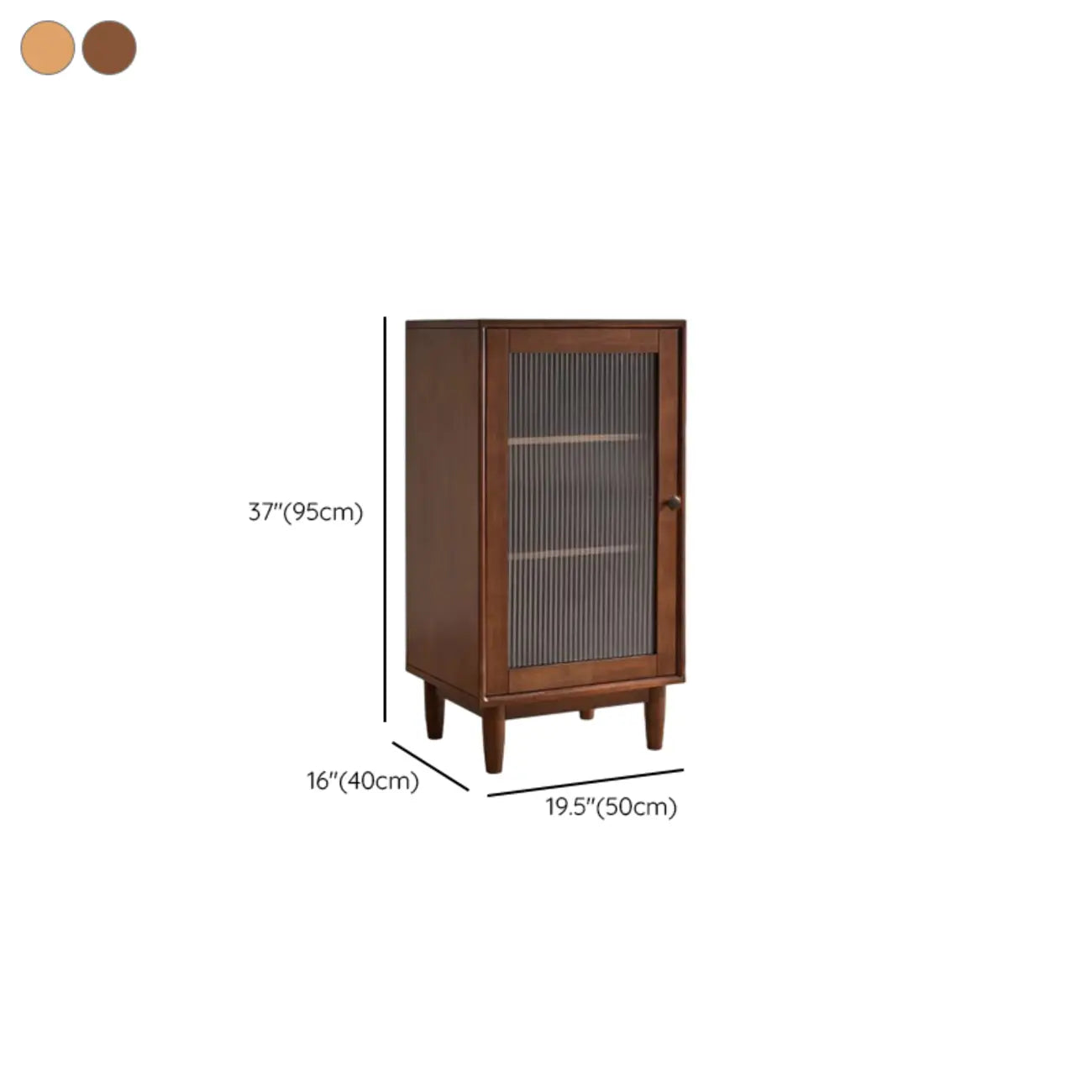 Rectangular Cherry Wood Sliding Glass Door Sideboard Cabinet