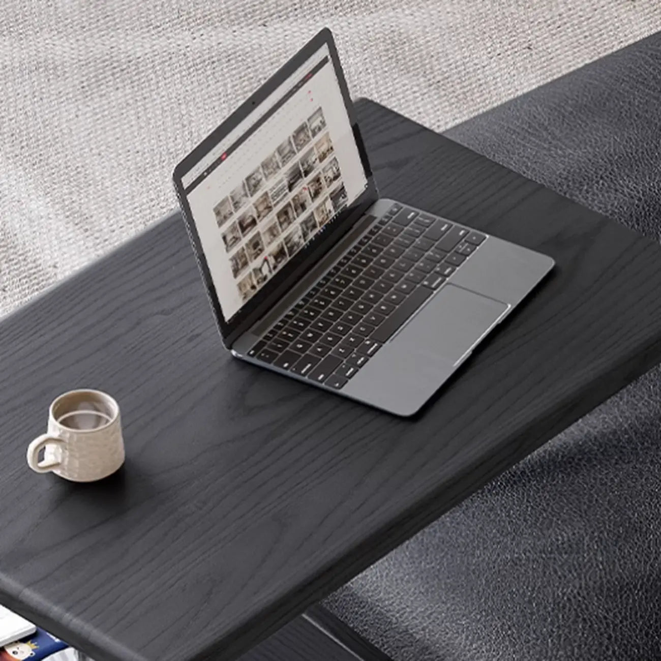 Versatile Swivel Top Modern Wood Side Table with Wheels