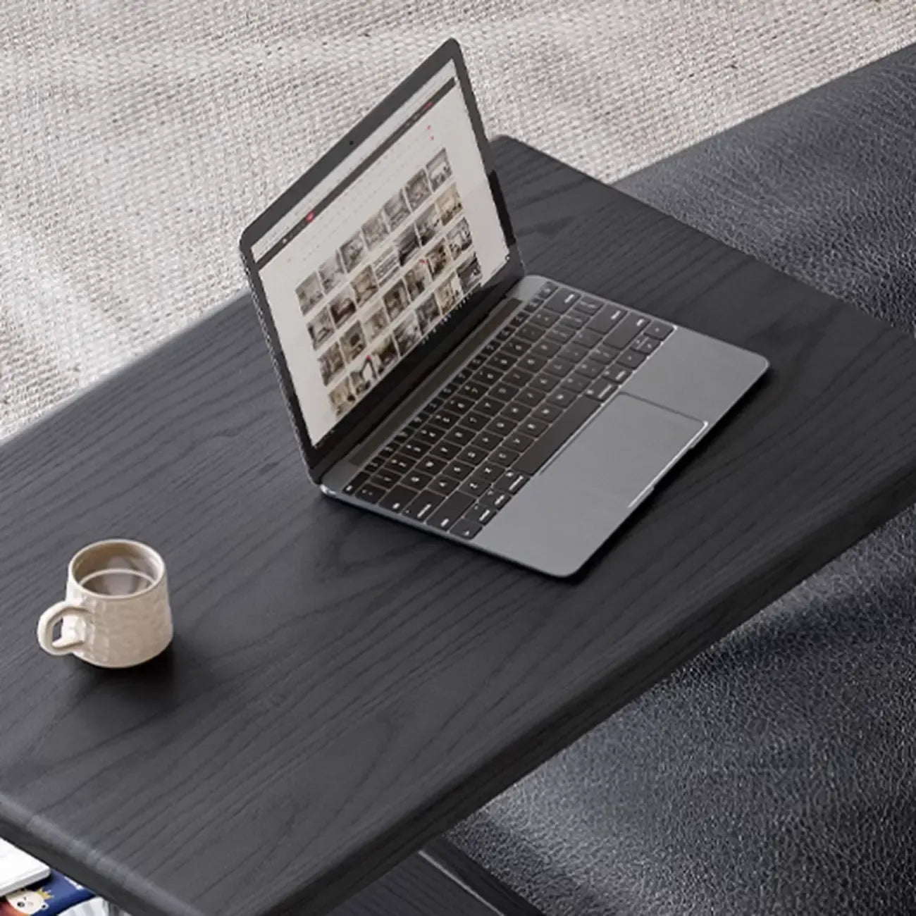 Versatile Swivel Top Modern Wood Side Table with Wheels