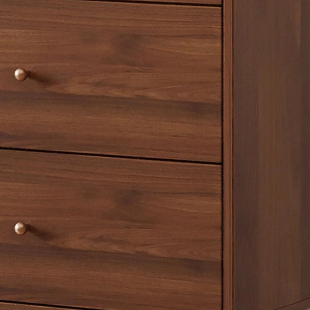 3-Drawer Wooden Fluted Glass Door Kitchen Sideboard