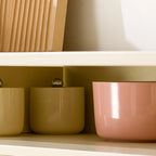 Narrow Rectangular Rattan Bamboo Sideboard with Open Shelf