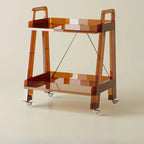 Modern Milky White Four Legs Acrylic Sofa End Table