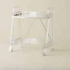 Modern Milky White Four Legs Acrylic Sofa End Table