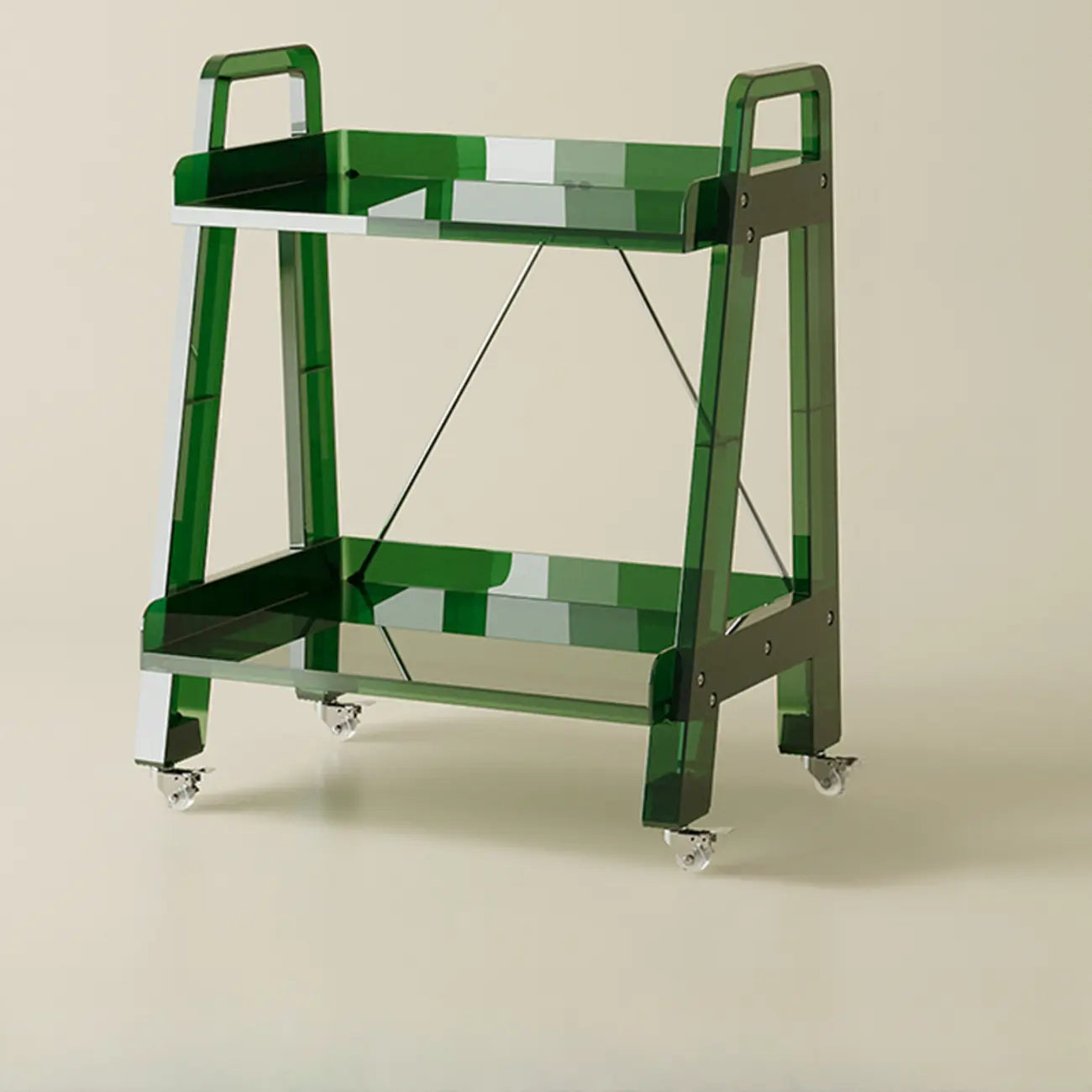 Modern Milky White Four Legs Acrylic Sofa End Table