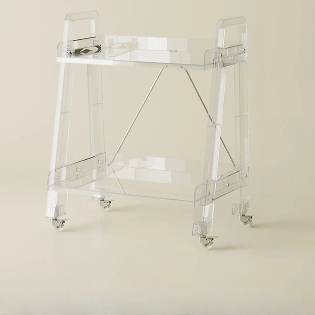 Modern Milky White Four Legs Acrylic Sofa End Table