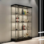 Stylish Metal Glass Floor Display Cabinet with LED Lighting