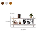 Vintage Hanging Wine Bottle and Glass Rack with Shelf