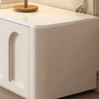 White Modern Long Wooden TV Stand with Drawers