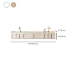 White Modern Long Wooden TV Stand with Drawers