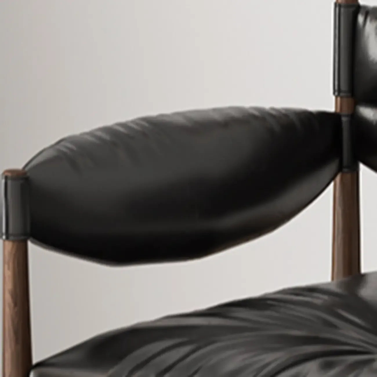 Modern Oiled Leather Mid-Back Accent Armchair