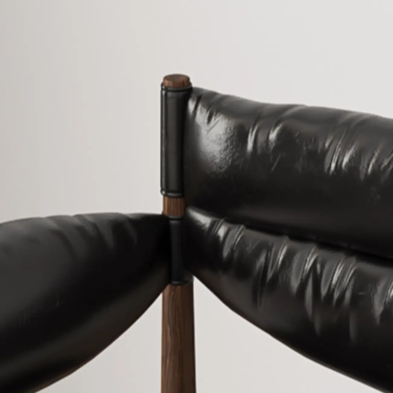 Modern Oiled Leather Mid-Back Accent Armchair