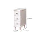 Art Deco Wood Top 3 Drawer Nightstand with Legs