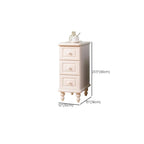 Art Deco Wood Top 3 Drawer Nightstand with Legs
