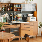 Modern Cherry Pine Kitchen Storage Cabinet