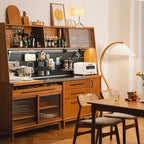 Modern Cherry Pine Kitchen Storage Cabinet