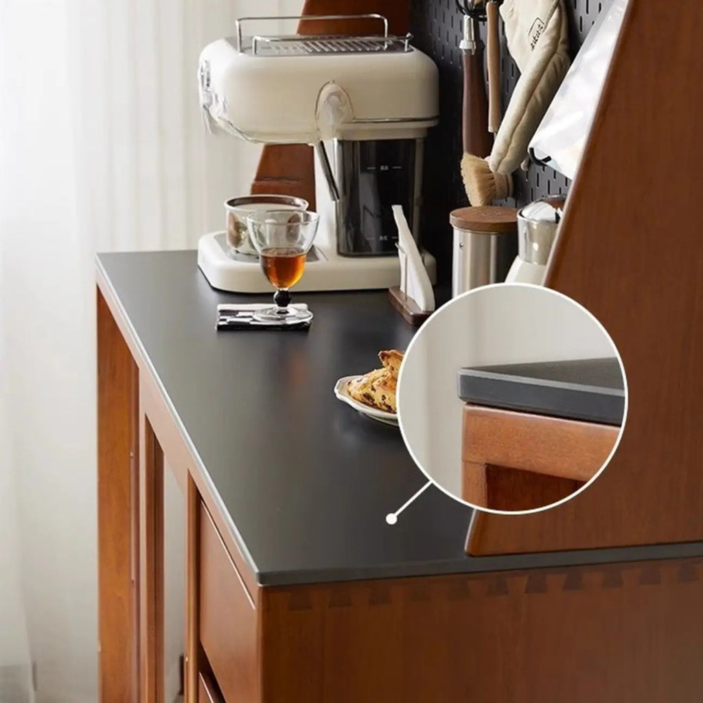 Modern Pine Cherry Wood Sliding Door Buffet
