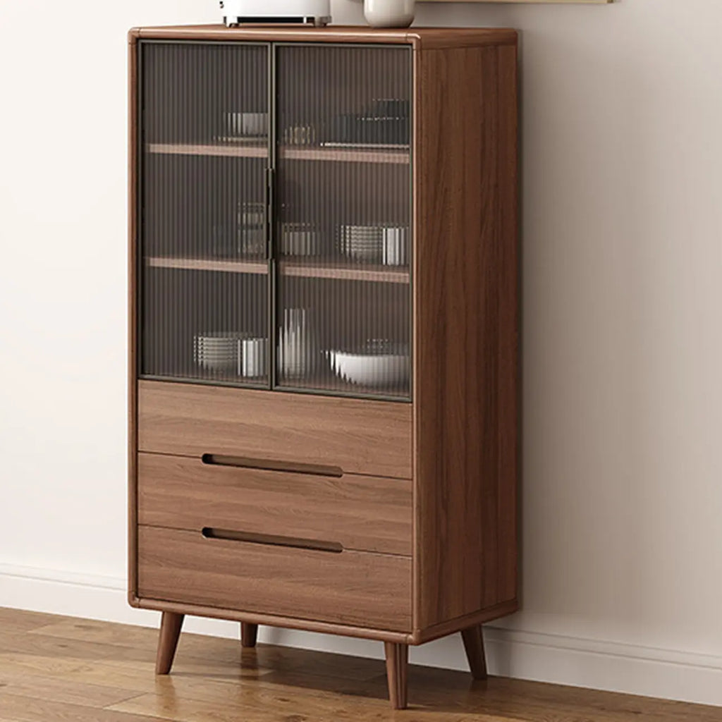 Modern Wood Buffet with Spacious Storage Cabinets