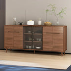 Modern Wood Buffet with Spacious Storage Cabinets