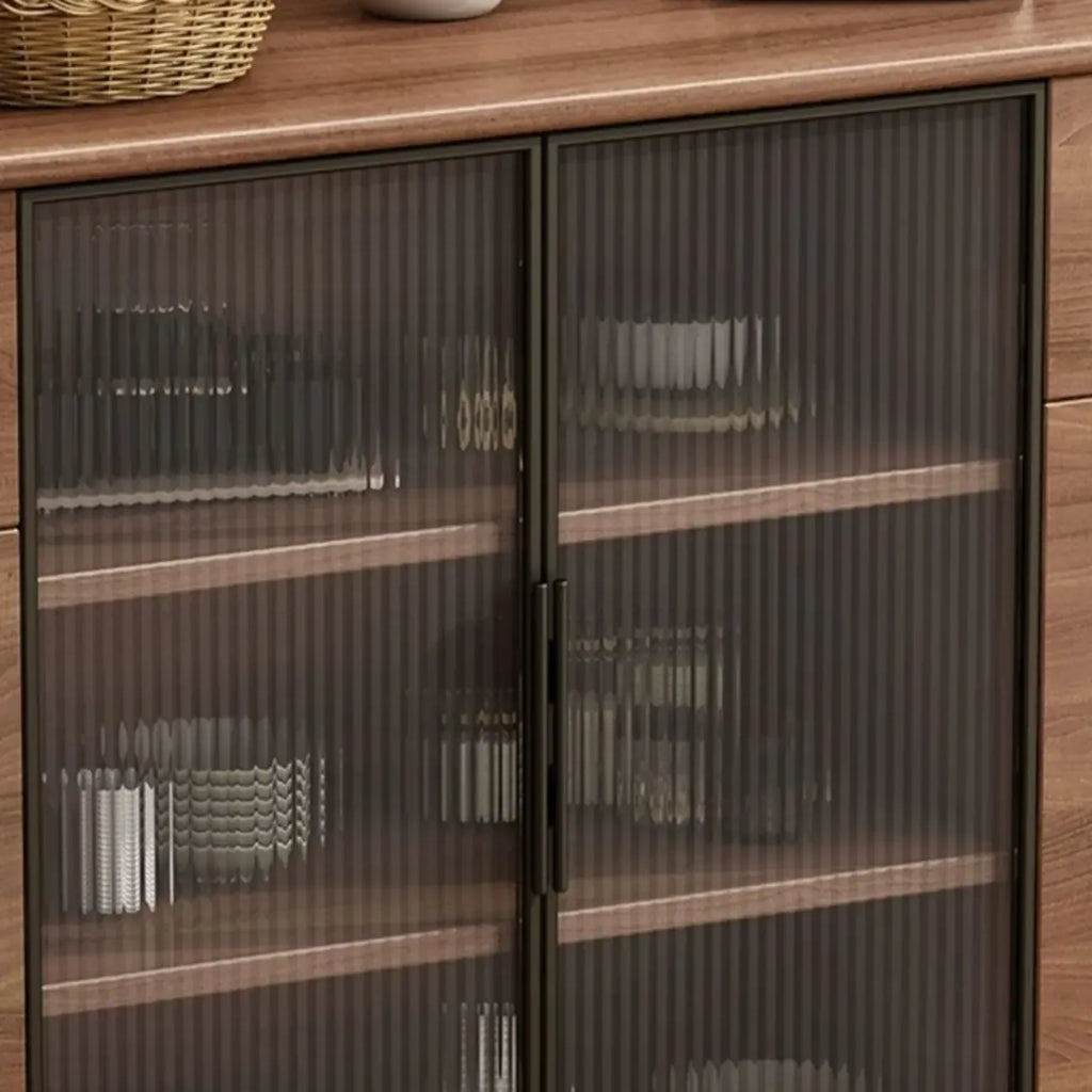 Modern Wood Buffet with Spacious Storage Cabinets