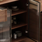 Modern Wood Buffet with Spacious Storage Cabinets