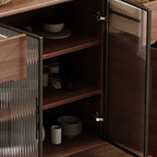 Modern Wood Buffet with Spacious Storage Cabinets