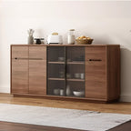 Modern Wood Buffet with Spacious Storage Cabinets