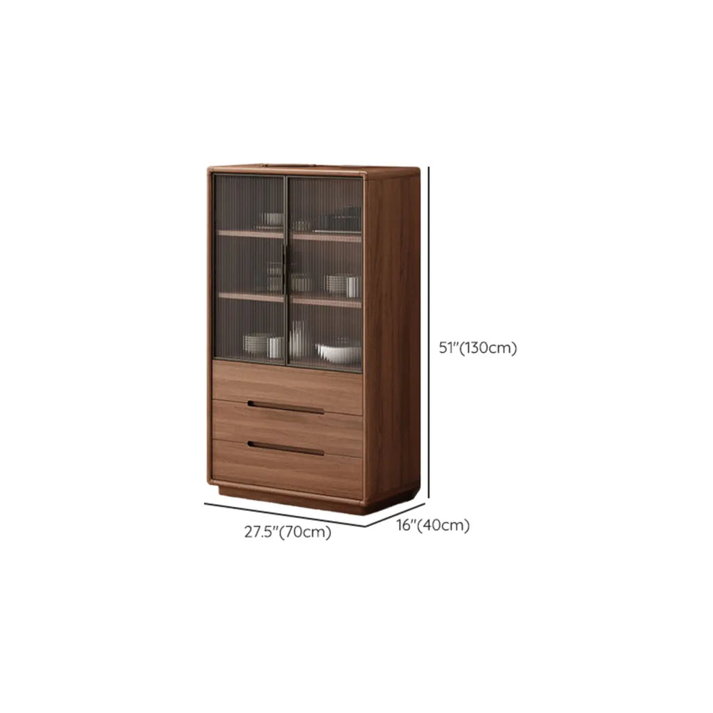 Modern Wood Buffet with Spacious Storage Cabinets