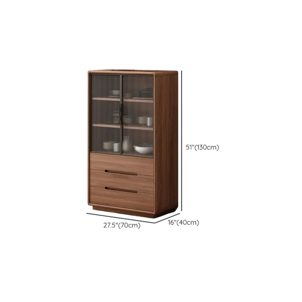 Modern Wood Buffet with Spacious Storage Cabinets