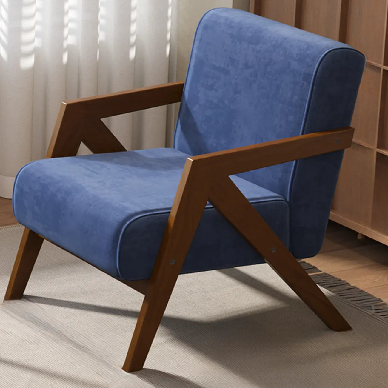 Arm Chair Linen Faux Leather Living Room