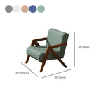 Arm Chair Linen Faux Leather Living Room