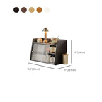 Modern Natural Wood Buffet with Sliding Doors