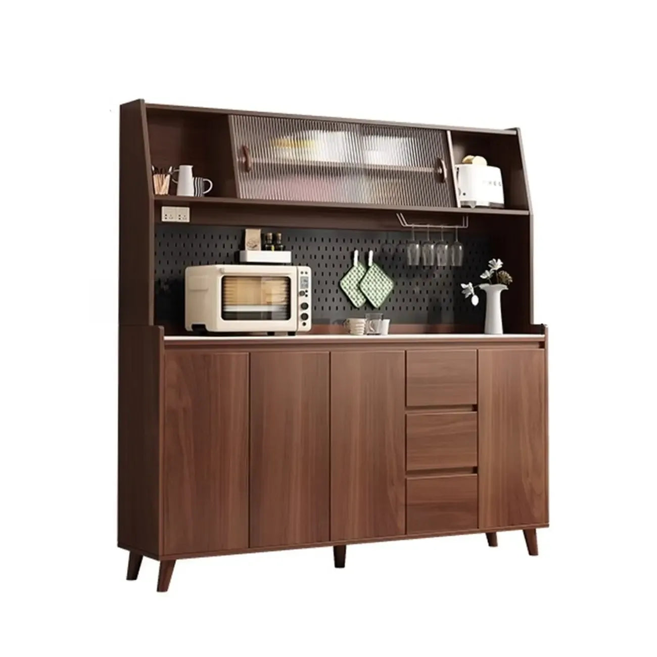 Modern Slab Stone Countertop Kitchen Sideboard