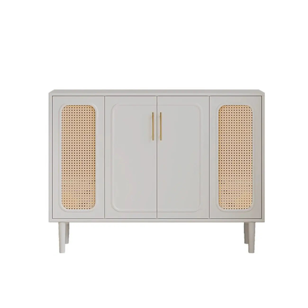 Modern Ink Wood Slab Buffet with Adjustable Shelving