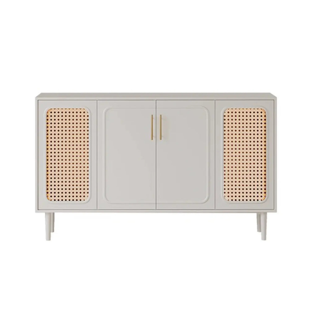 Modern Ink Wood Slab Buffet with Adjustable Shelving